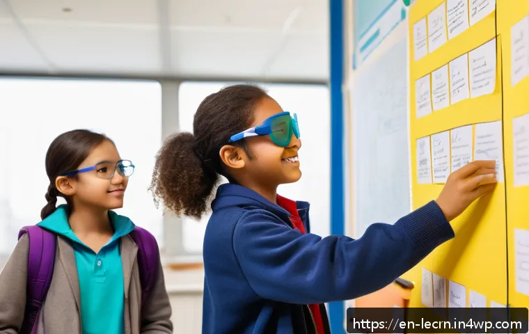 학생 중심의 실험적 학습 접근법 - A vibrant classroom scene showing diverse students collaboratively working on a hands-on science pro...
